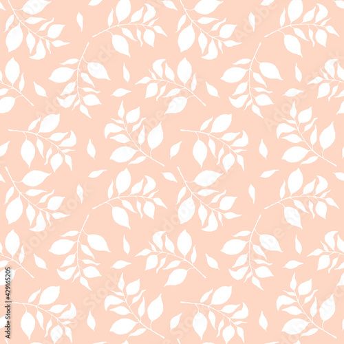 elegant soft color palette floral seamless pattern, endless repeatable flowers texture