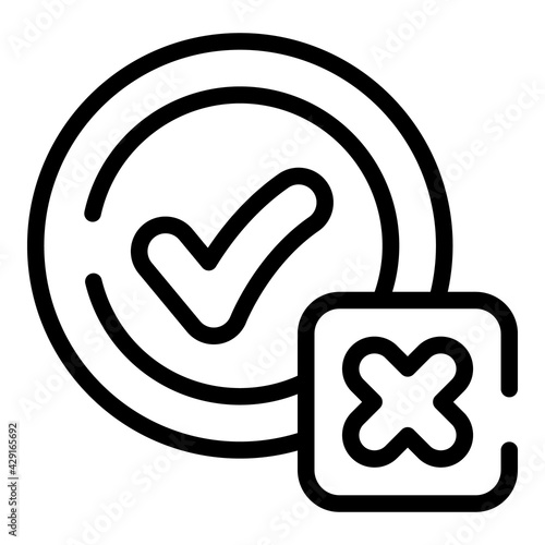 Medical test done icon. Outline Medical test done vector icon for web design isolated on white background