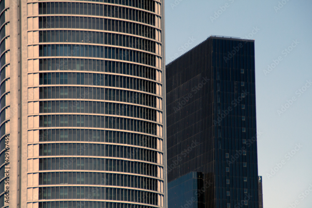 Fototapeta premium Torre Caleido Madrid y Hotel Eurostars madrid tower. Cuatro torres business area. España