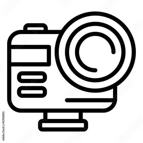 Safari hunting camera icon. Outline Safari hunting camera vector icon for web design isolated on white background