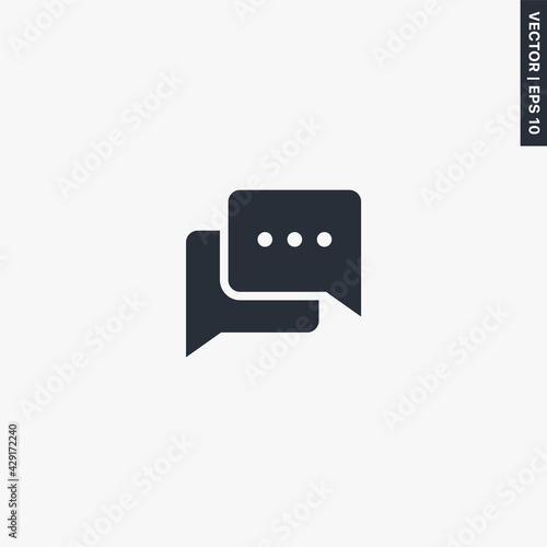 Chat, premium quality flat icon