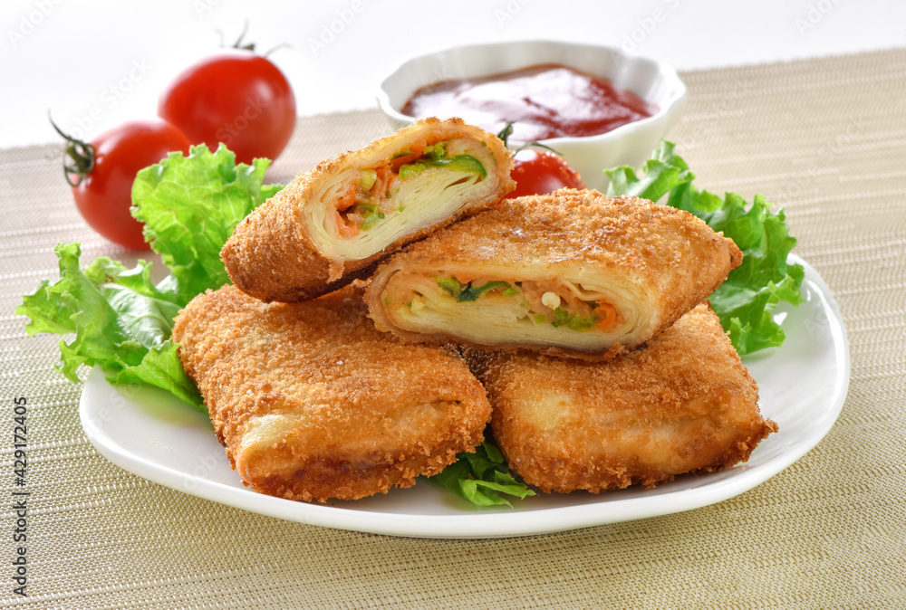 Box Patties, Delicious Sandwiches Coated with Bread Crumb