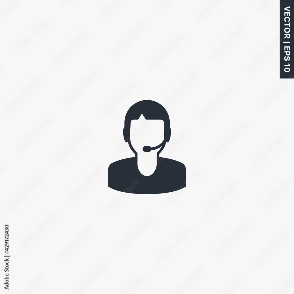 Operator, support, premium quality flat icon Operator, support, premium quality flat icon