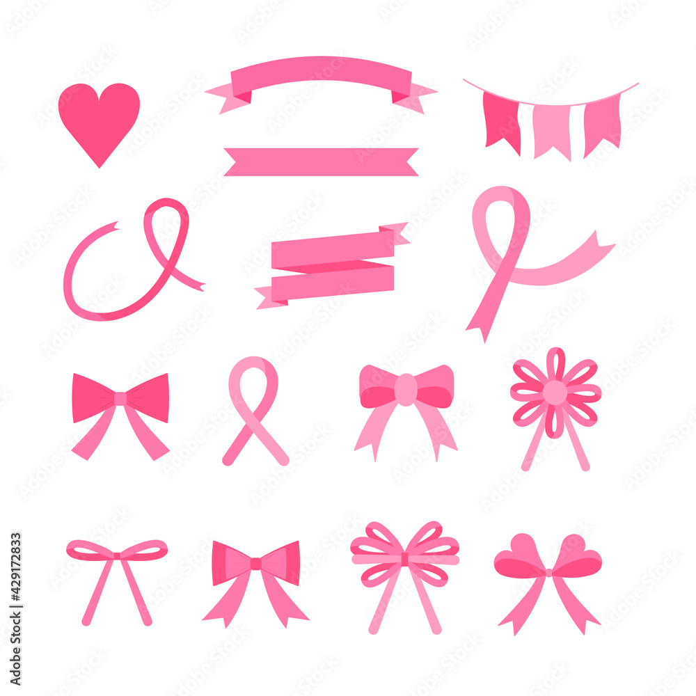 This is a collection of bows and ribbons on a white background. This is a collection of bows and ribbons on a white background.