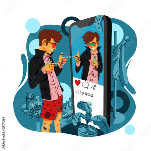 popular on social media concept
