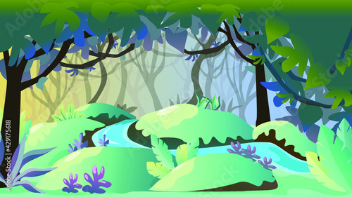  vector cartoon background for 2d games and decoration.  © Tatsiana