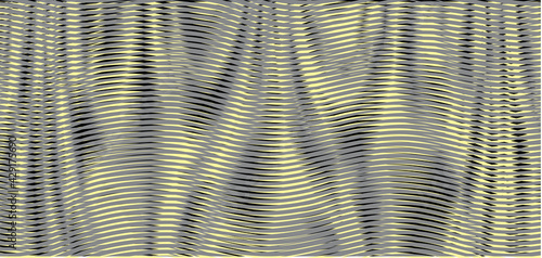 Moire monochrome web banner with wave futuristic abstract linear forms and wavy striped texture. Background saver for interior decor, wall panel, mobile apps, business card, image of blog. 