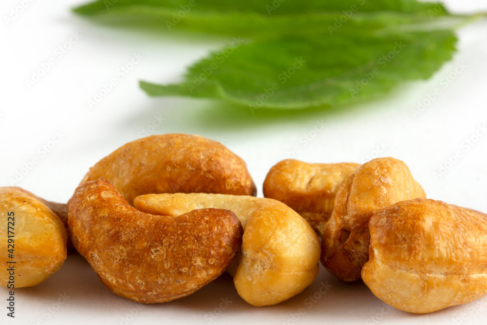 cashew nuts isolated on white background cashew nuts isolated on white background