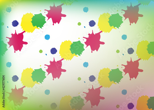 Pastel tie dye. Bright colored blots on a white background,