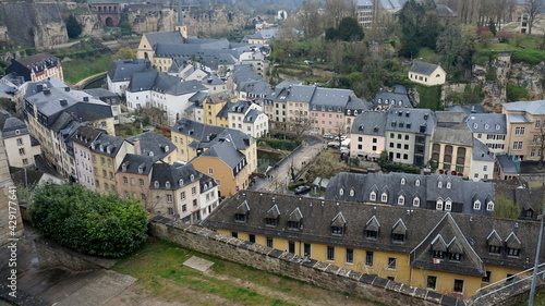 the view from the Chemin de la Corniche in Luxembourg City, April