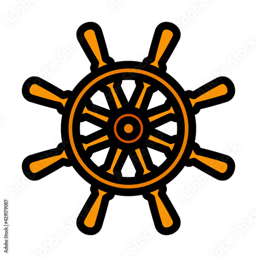 Icon Of Steering Wheel