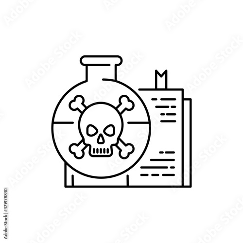 Toxicology color line icon. Pictogram for web page, mobile app