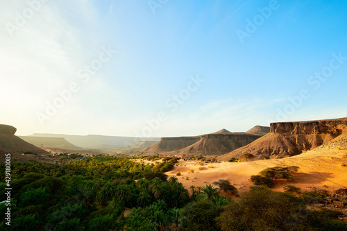 Sunset over Oasis and the Canyon
