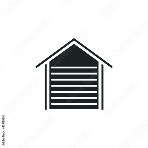 Hives apiary logo design, apiculture , honey bee farm icon. House garage icon.