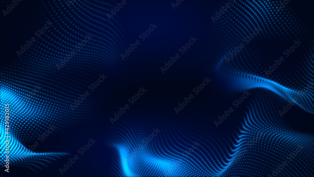 Dot white blue wave light screen gradient texture background. Abstract technology big data digital background. 3d rendering. Dot white blue wave light screen gradient texture background. Abstract technology big data digital background. 3d rendering.