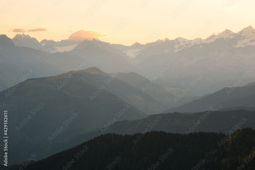 Rocky mountains silhouettes
