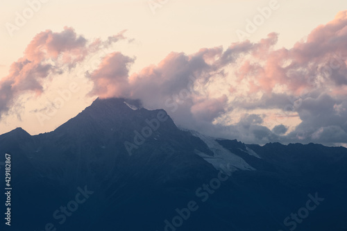 Vanilla mountain silhouettes