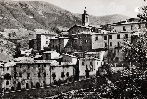 landscape of castel san felice perugia in the 1950s