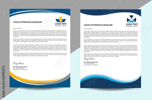 Professional and business letterhead design template 