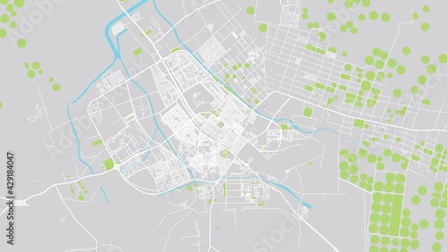 Urban vector city map of Tabuk, Saudi Arabia, Middle East