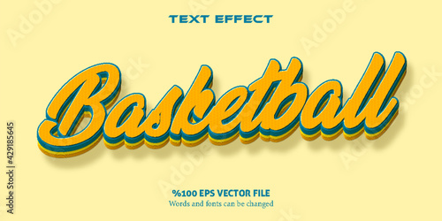 Quite minimalistic and aesthetic editable font style: Basketball