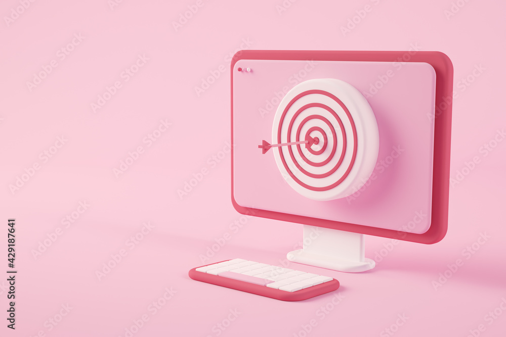 Minimal computer with bullseye Minimal computer with bullseye