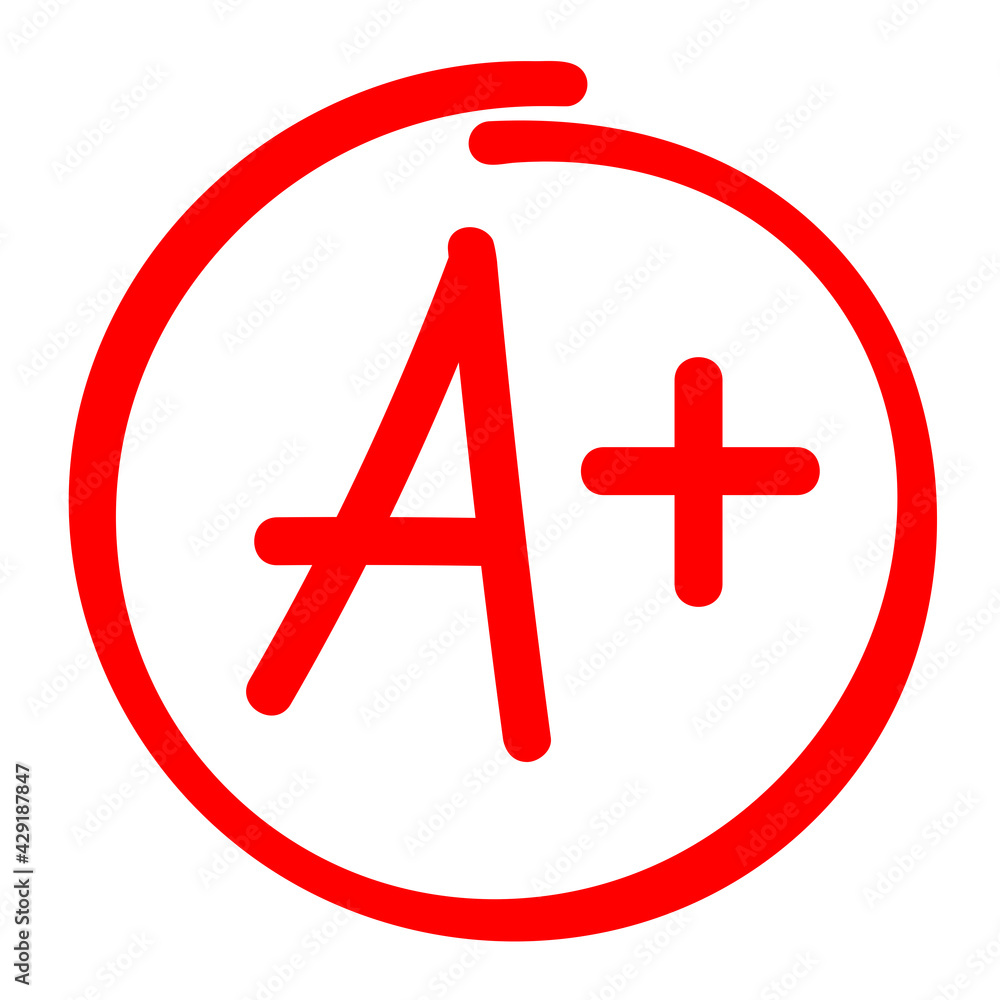 Obraz premium A plus school grade