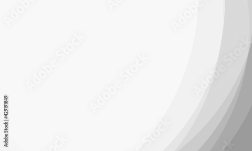 Abstract white and gray curve line gradient background. © Koy