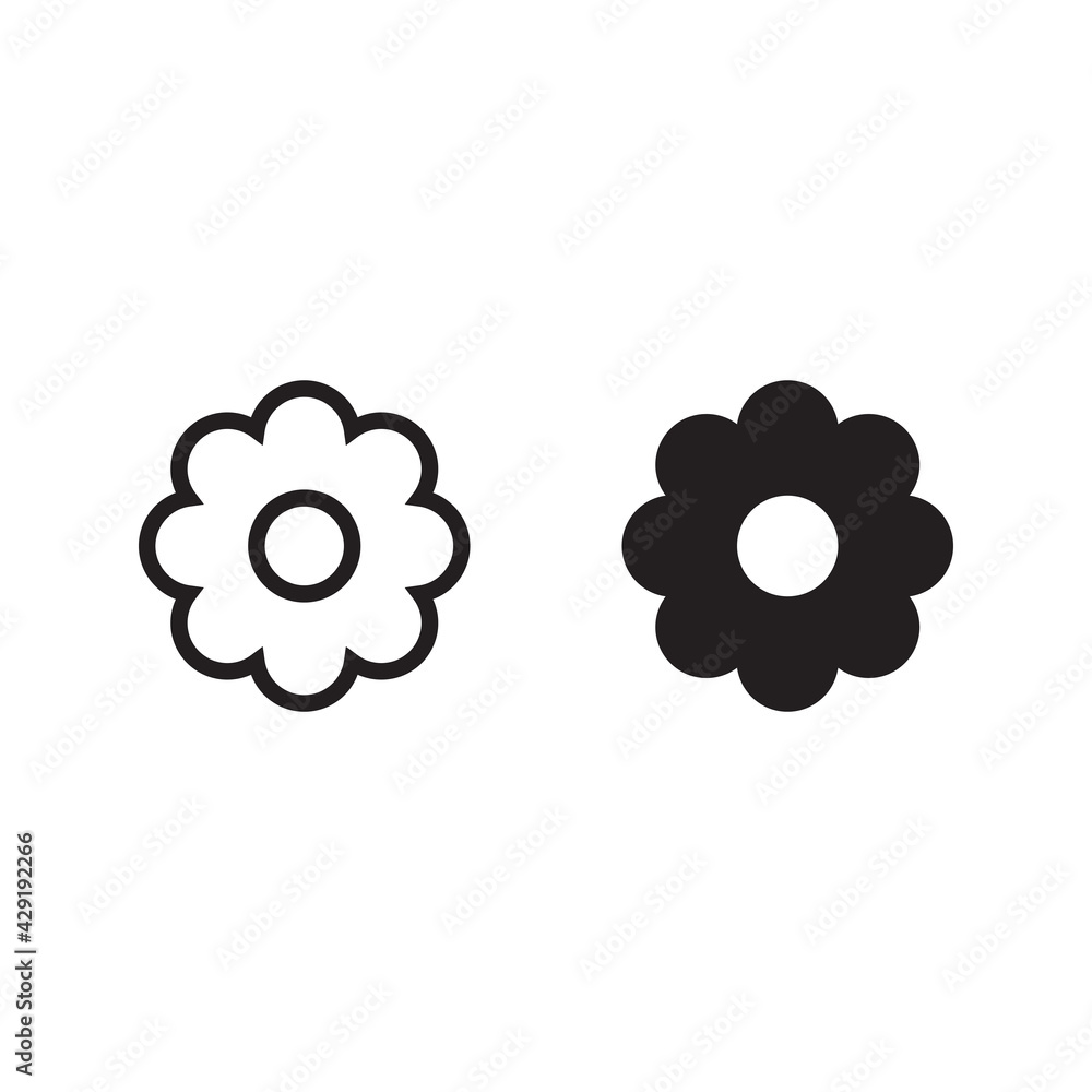 Flower icon., Flower icon vector, in trendy flat style isolated on white background