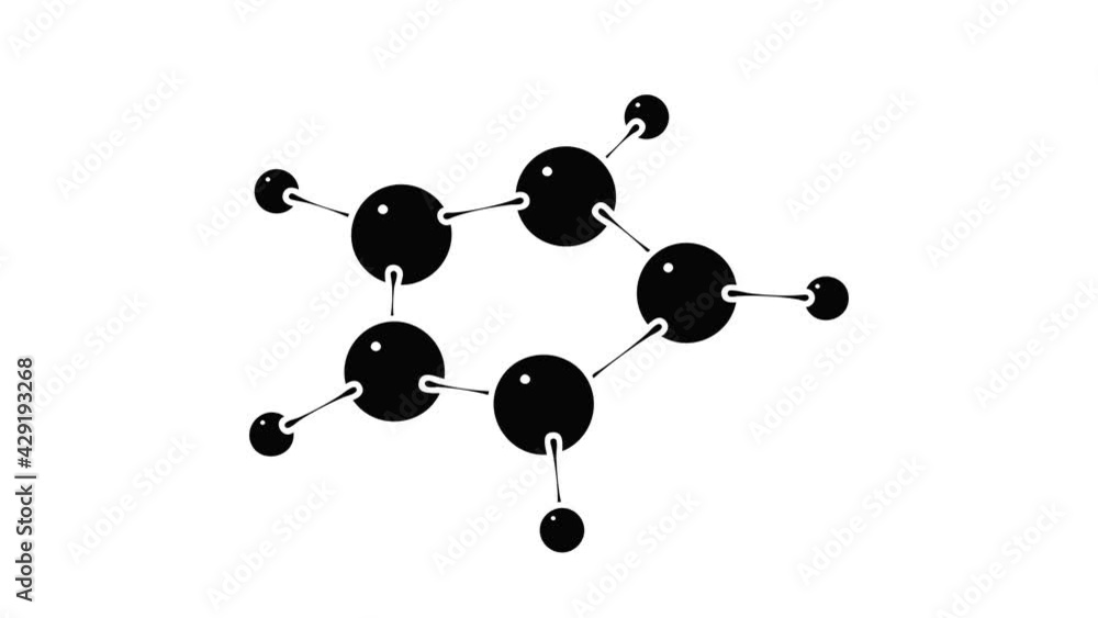 Furan icon animation isometric black object on white background Furan icon animation isometric black object on white background
