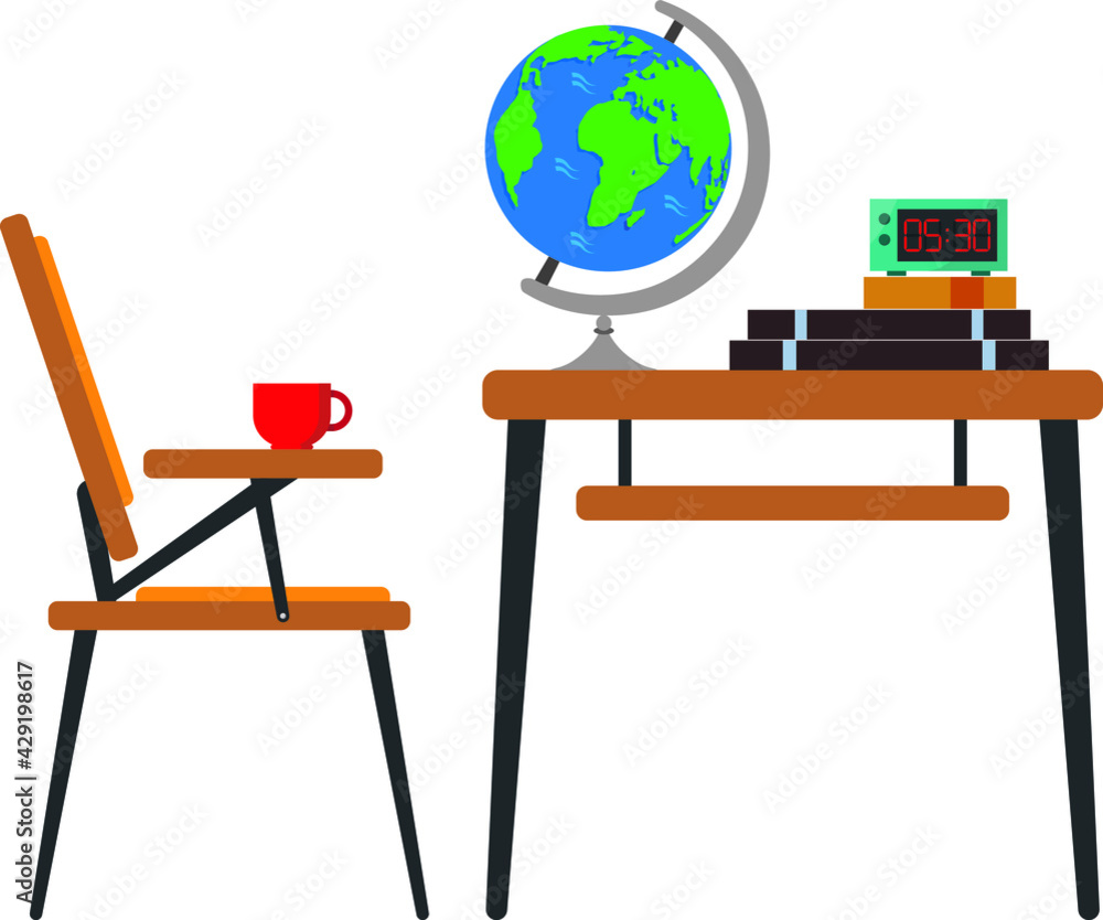 School. Geography. Books. Teacher's table. School. Geography. Books. Teacher's table.
