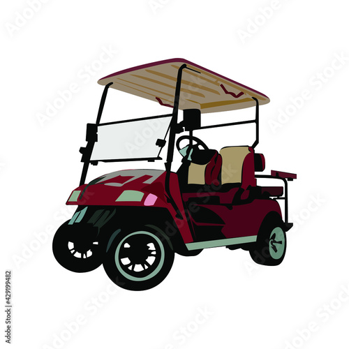 Illustration Vector graphic of golf cart logo