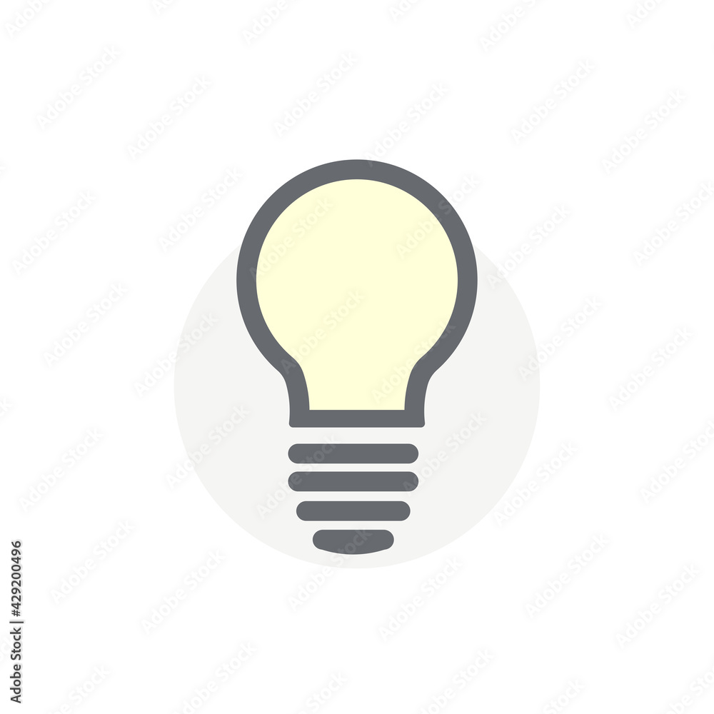 Colorful light bulb icon isolated on white background. Brainstorming symbol modern, simple, vector, icon for website design, mobile app, ui. Vector Illustration. Colorful light bulb icon isolated on white background. Brainstorming symbol modern, simple, vector, icon for website design, mobile app, ui. Vector Illustration.
