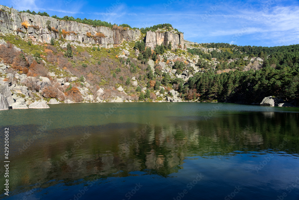 Black lagoon natural park in Soria, Castilla y León, Spain