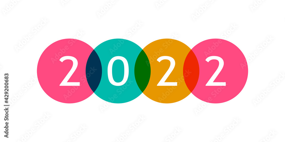 2022 Happy New Year. Vector holiday banner 2022 Happy New Year. Vector holiday banner