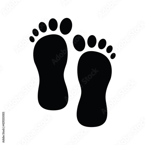 simple vector human sole footprint