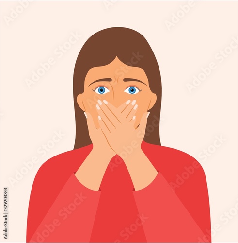 grey face scared terrified panic OP lge 11 cm, This clipart…