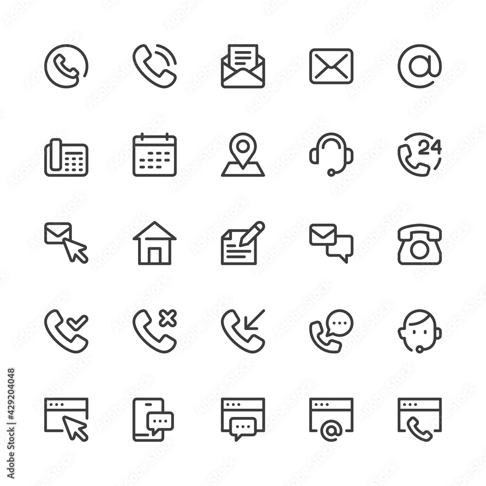 Simple Interface Icons Related to Contact. Contact us, Contact Support, Customer Service, Feedback. Editable Stroke. 32x32 Pixel Perfect. Simple Interface Icons Related to Contact. Contact us, Contact Support, Customer Service, Feedback. Editable Stroke. 32x32 Pixel Perfect.