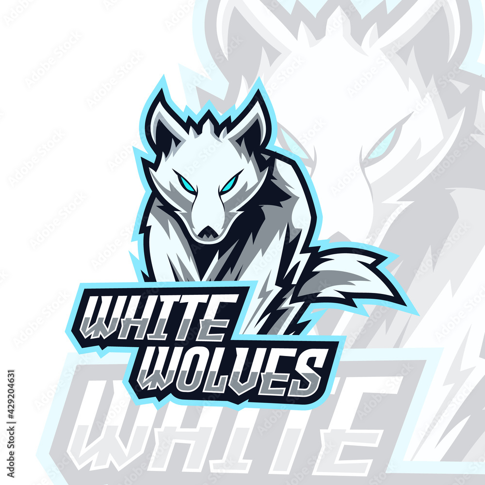 Fototapeta premium Winter wolves Modern Illustration Vector for logo esport