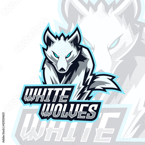 Winter wolves Modern Illustration Vector for logo esport
