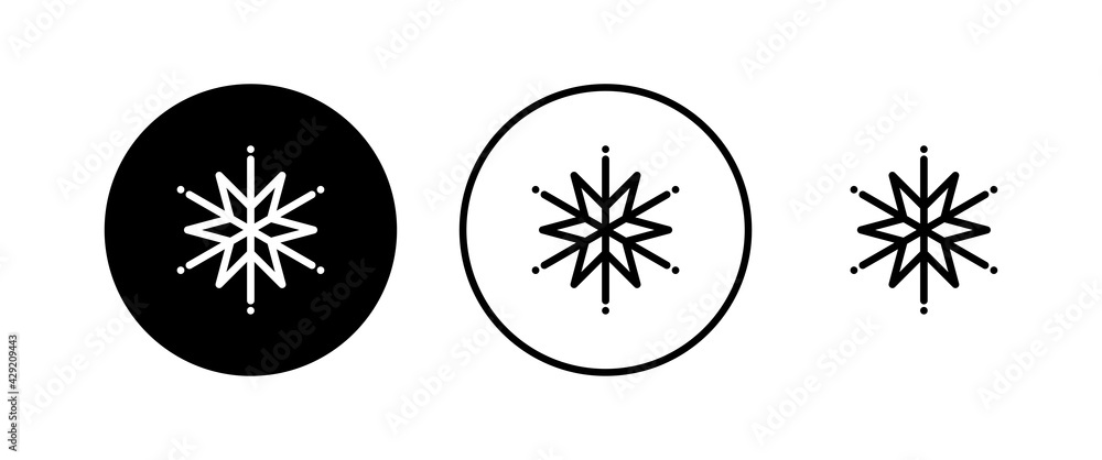 Snowflake icons set. snow icon vector. Symbol of winter, frozen Snowflake icons set. snow icon vector. Symbol of winter, frozen