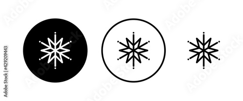 Snowflake icons set. snow icon vector. Symbol of winter, frozen