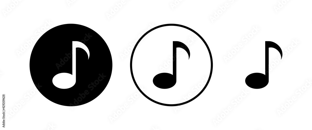 Music icons set, music vector icon, Melody, song, note, sound, audio sign Music icons set, music vector icon, Melody, song, note, sound, audio sign