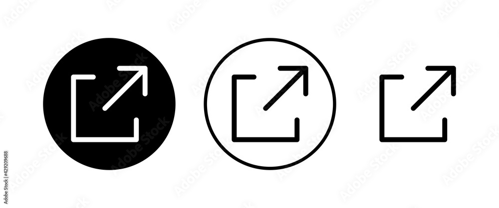 External link symbol vector icons set. Link icon. Link vector icon. Hyperlink chain symbol External link symbol vector icons set. Link icon. Link vector icon. Hyperlink chain symbol