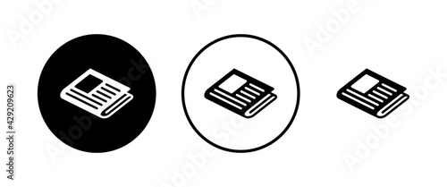 Newspaper icons set. news paper icon vector