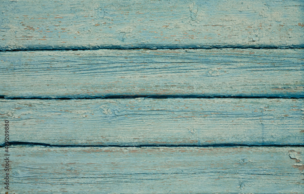 Texture of old wooden planks painted in blue Texture of old wooden planks painted in blue