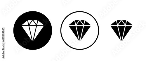 Diamond vector icons set. Diamond vector icon.