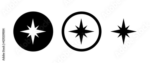 Compass vector icons set. Compass icon vector