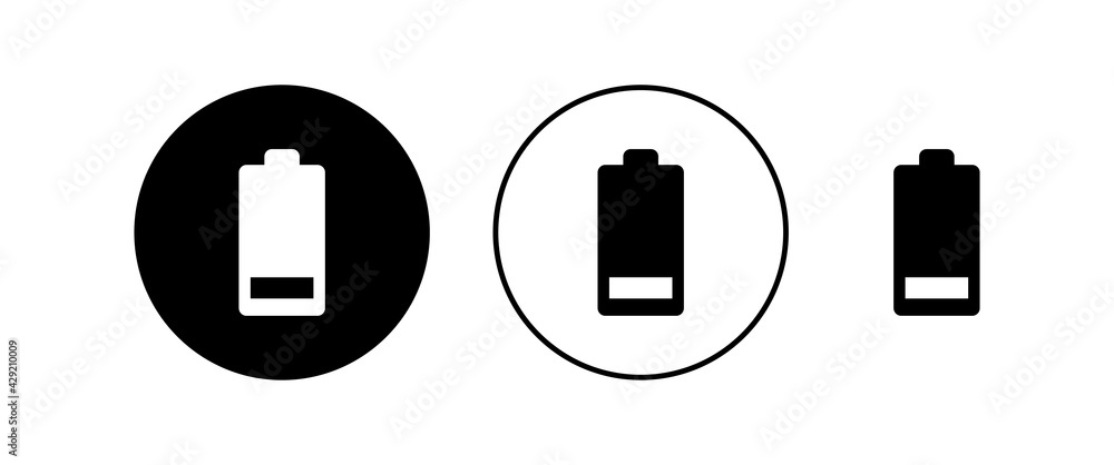 Battery icons set. Battery vector icon Battery icons set. Battery vector icon