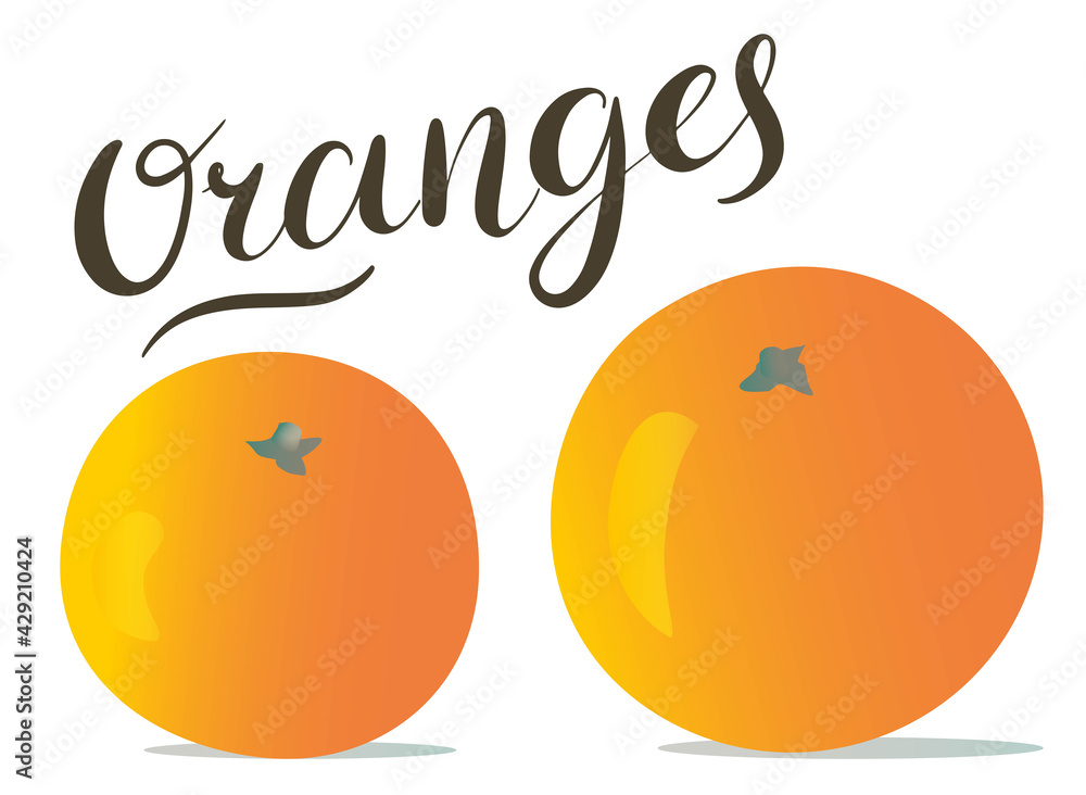 Orang fruit. Oranges on a white background